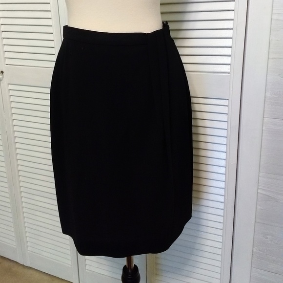 Giorgio Armani virgin wool draped skirt sz 8 *N - Picture 6 of 10